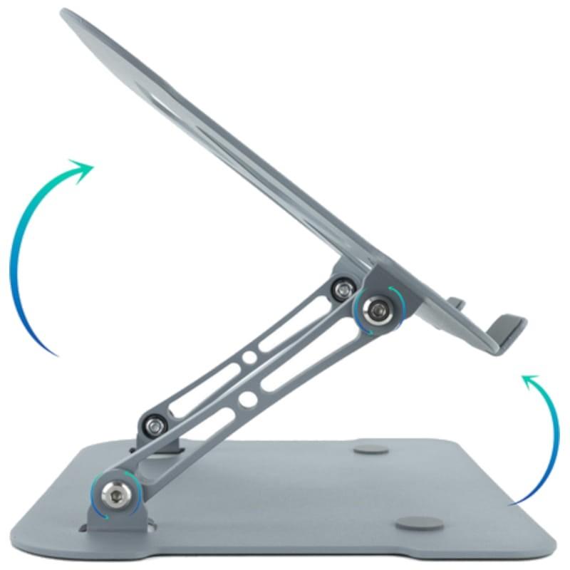 TooQ TQLRS0012-AL-G  Gris - Soporte Elevador Ajustable para portátiles lateral izquierdo