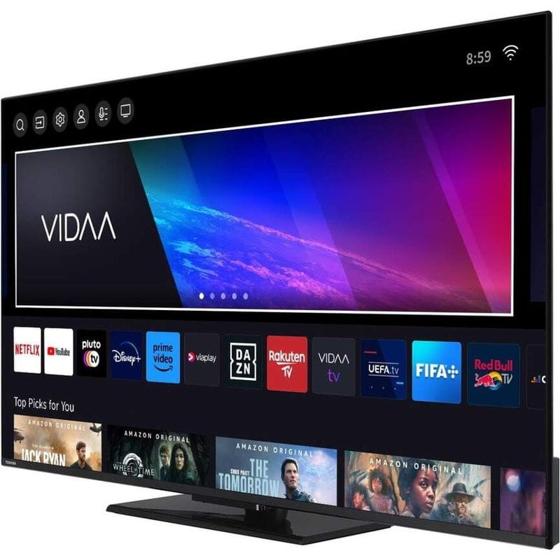 Pantalla de TOSHIBA 55QV3463DG 55 4K UHD QLED Smart TV Wifi Negro - Televisor