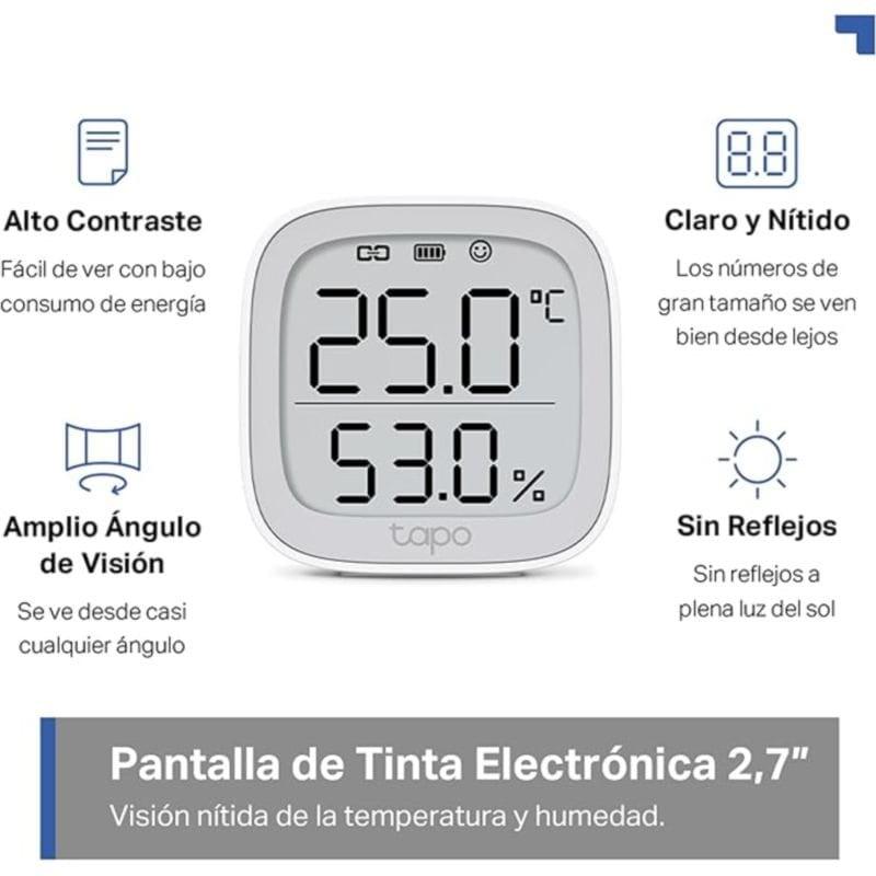 Monitor de temperatura y humedad TP-Link Tapo T315 con pantalla de tinta de 2,7 pulgadas