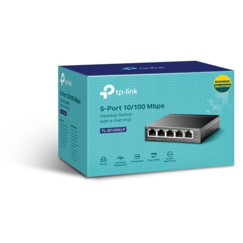 Caja del Switch PoE TP-Link TL-SF1005LP PoE Negro
