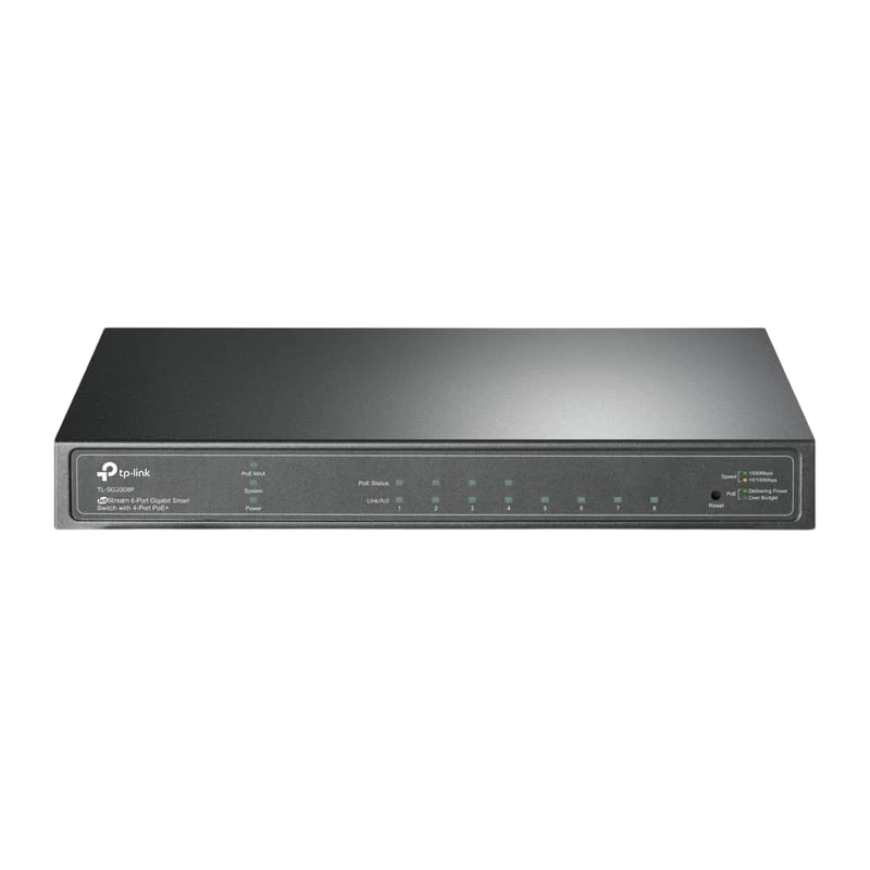 TP-Link TL-SG2008P Switch Smart JetStream Gigabit de 8 Puertos con 4 Puertos PoE+ Negro