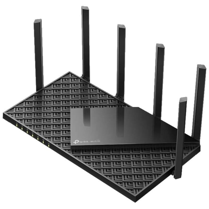 TP-Link Archer AXE75 Wi-Fi 6E AI Tri-Band Gigabit Ethernet Preto - Router - Desde cima