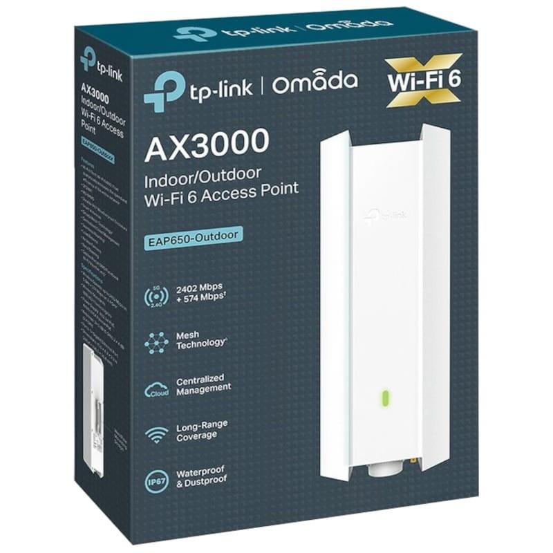 TP-Link EAP650-OUTDOOR Punto de Acceso AX3000 Wi-Fi 6 Blanco - Caja