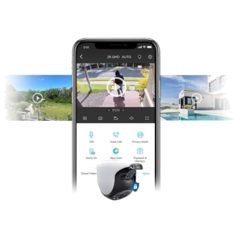 Aplicación de TP-Link Tapo C520WS 2K QHD 4MP Pan/Tilt WiFi Blanco - Cámara de seguridad