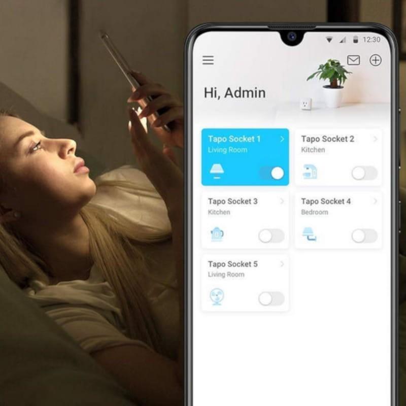 TP-Link Tapo P100 Mini Plugue inteligente WiFi - Controlo