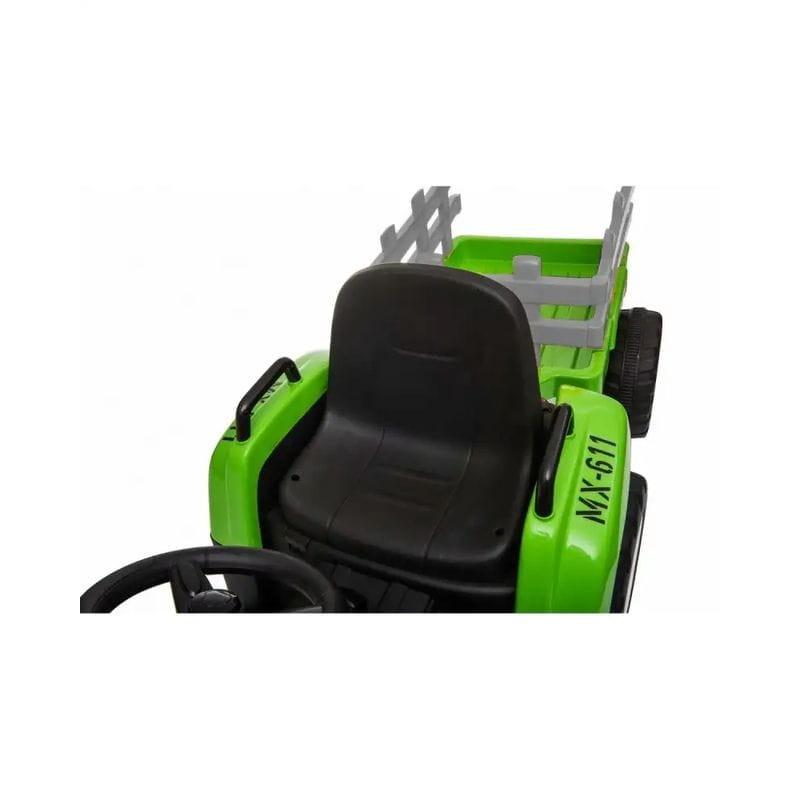 Asiento de Tractor Ceres con remolque Verde - Coche eléctrico para niños