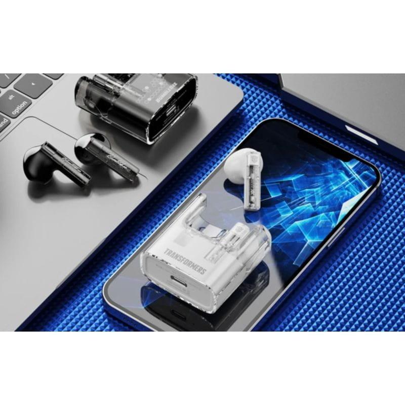 Auscultadores TWS Transformers TF-T08 Branco com baixa latência e Bluetooth 5.3