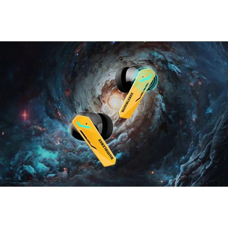 Auscultadores TWS Transformers TF-T10 Amarelo com renderização de alta definição