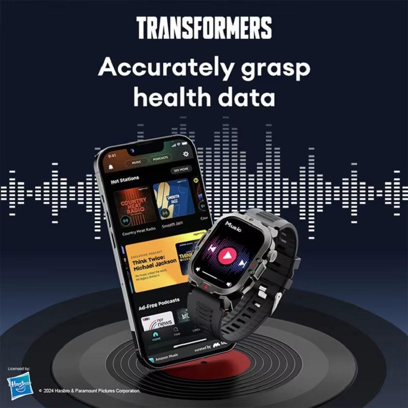 Controlo de la música de Transformers TF-H08 Cinzento - Relógio inteligente