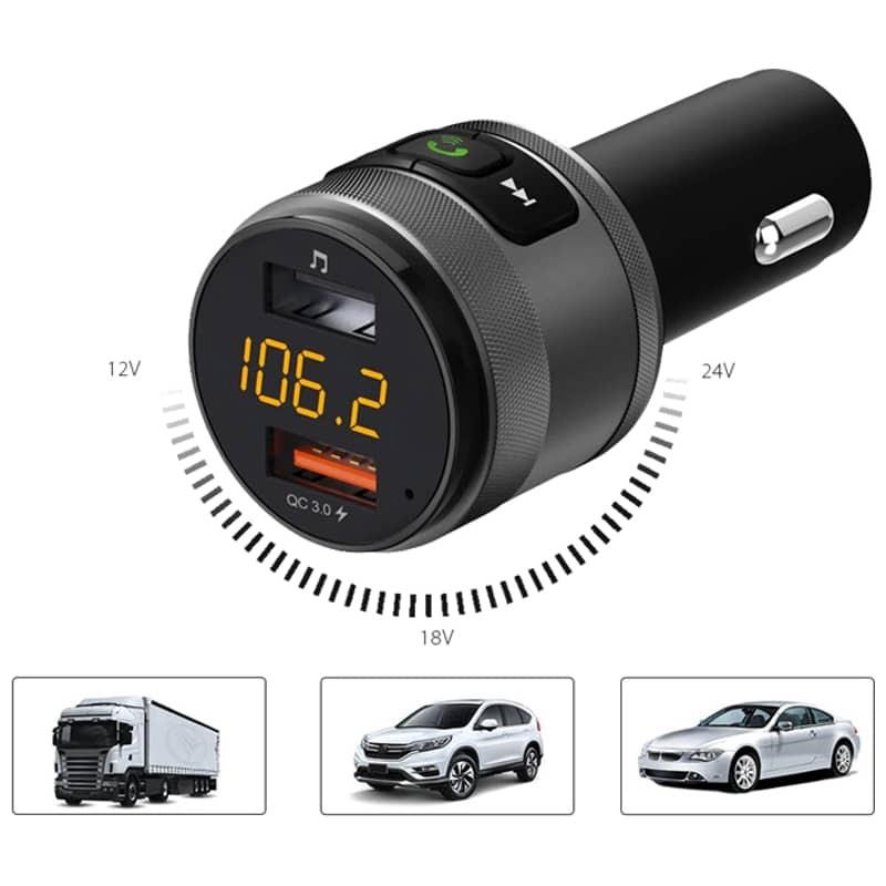 Transmetteur C57 Bluetooth FM / MP3 pour voiture - Adaptable