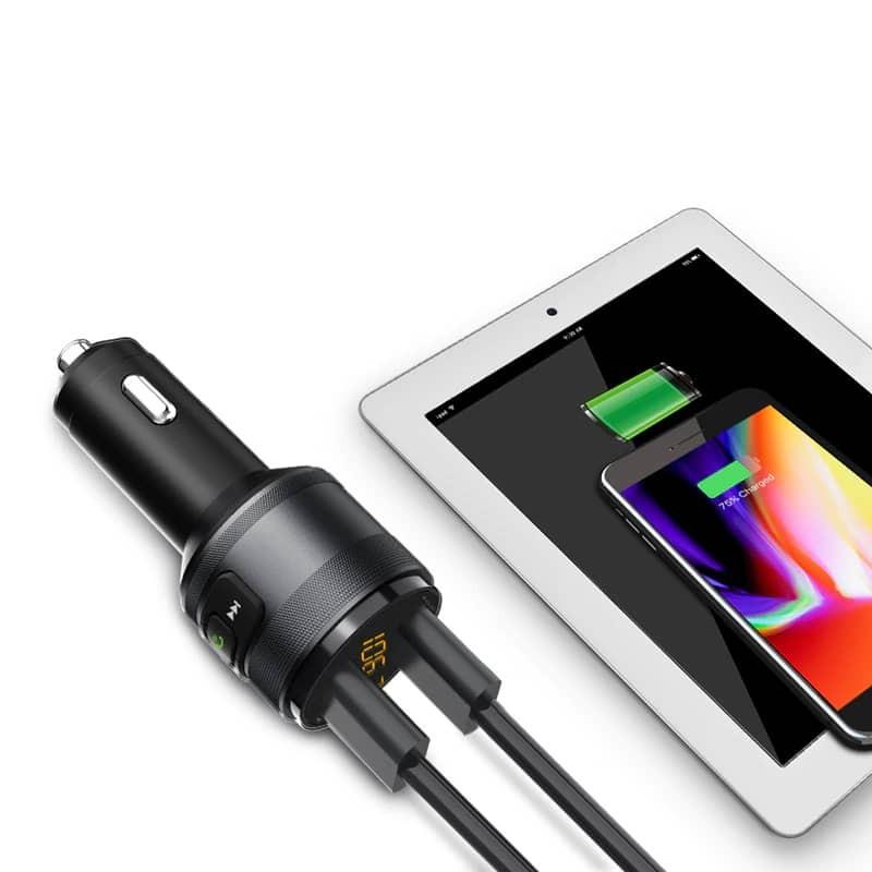 Transmetteur C57 Bluetooth FM / MP3 pour voiture - Deux appareils