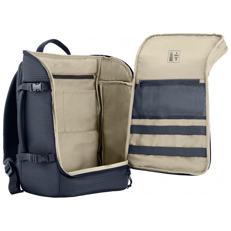 HP Travel (6B8U5AA) 15,6” 30 L Sistema RFID Azul - Mochila para portátiles imagen abierta