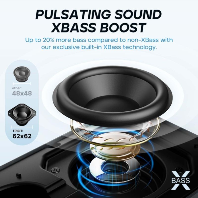 Tribit StormBox Flow Noir avec une puissance de 25 W