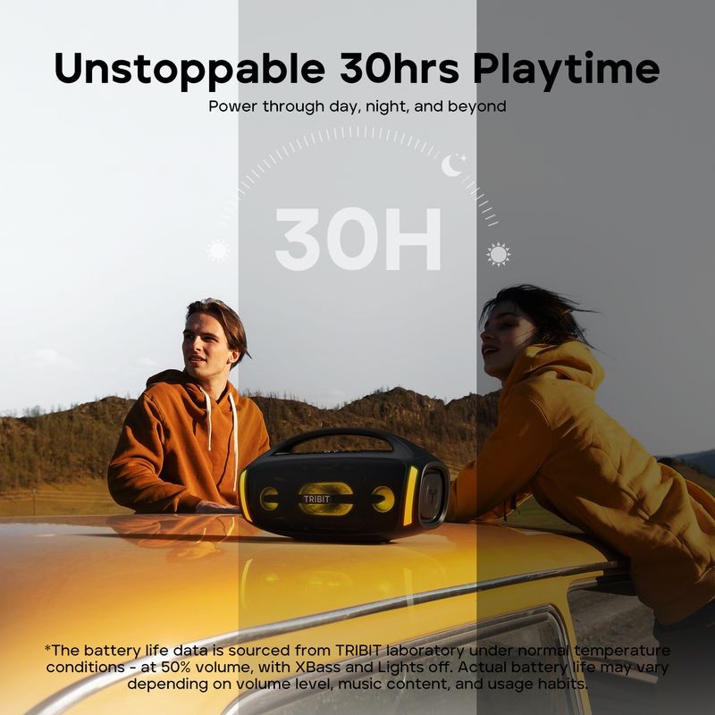 Puissant de Tribit Stormbox Blast 2 200W TWS Noir - Enceinte Bluetooth