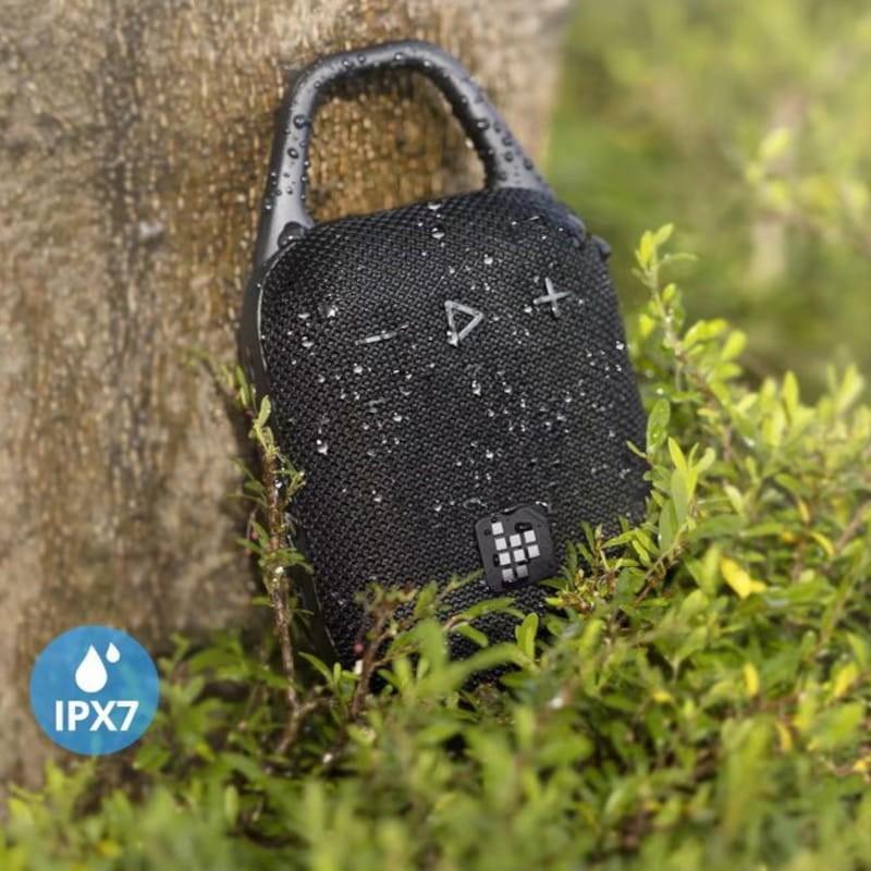 Resistencia al agua de Tronsmart Mirtune H1 8W IPX7 Mosquetón Azul - Altavoz inalámbrico