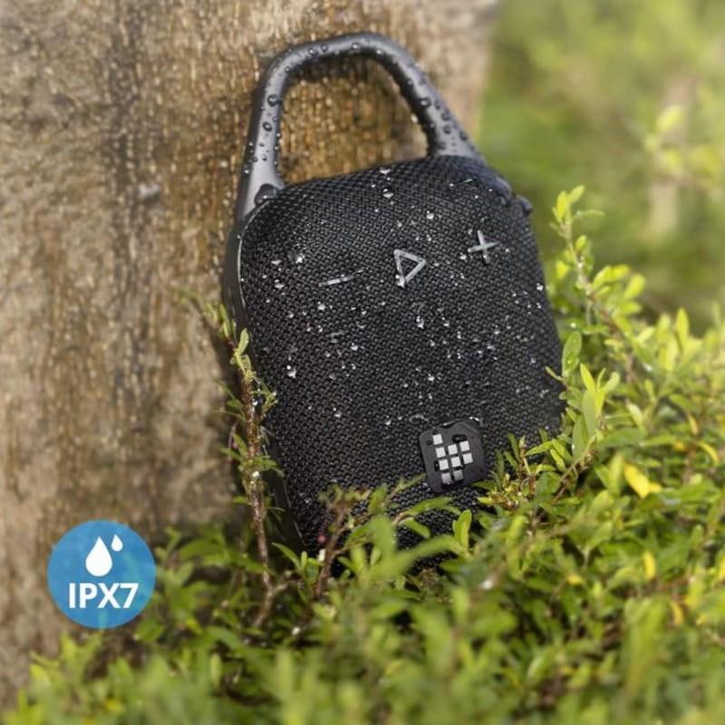 Resistencia al agua de Tronsmart Mirtune H1 8W IPX7 Mosquetón Negro - Altavoz inalámbrico