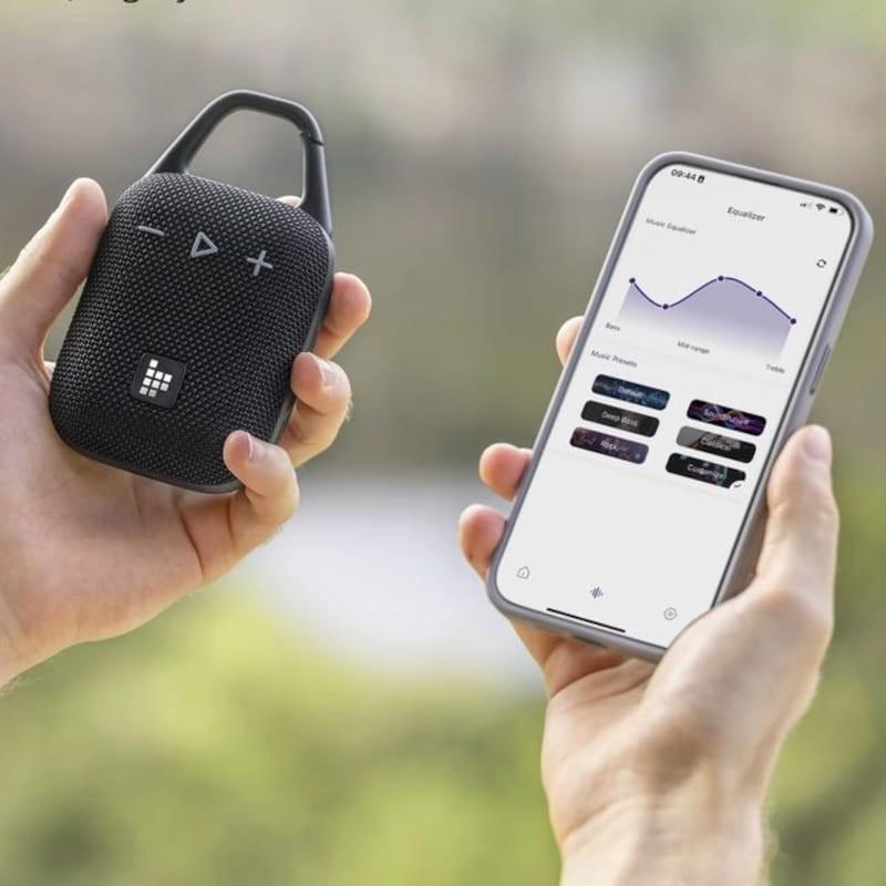 APP de Tronsmart Mirtune H1 8W IPX7 Mosquetón Negro - Altavoz inalámbrico