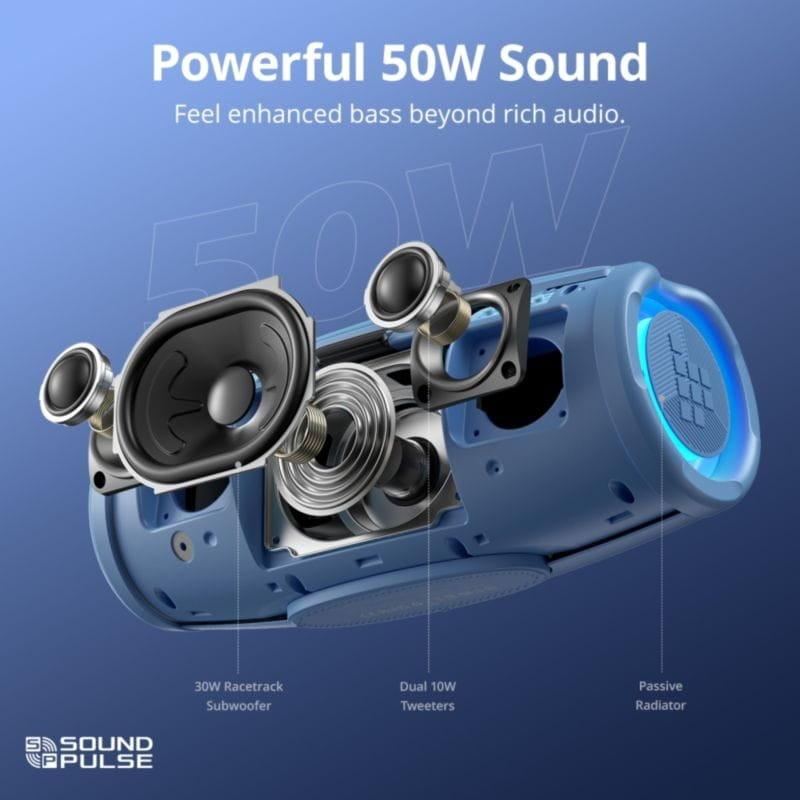 Altavoz Tronsmart Mirtune S100 Azul con potencia de 50W