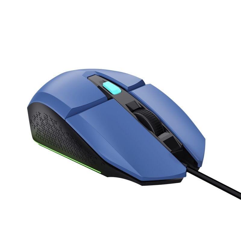 Potente Trust GXT109B FELOX USB Azul - Ratón Gaming - 6400 DPI