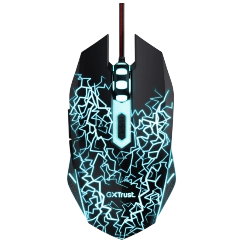 Trust GXT 105X Izza USB RGB Preto - Rato para jogos - 4000 DPI