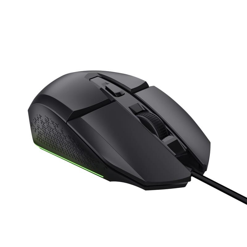 Trust GXT 109 Felox USB Preto - Mouse para jogos - 6400 DPI Frente lado esquerdo