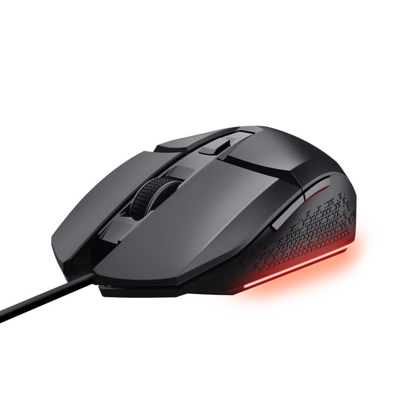 Trust GXT 109 Felox USB Preto - Mouse para jogos - 6400 DPI Frente lado direito