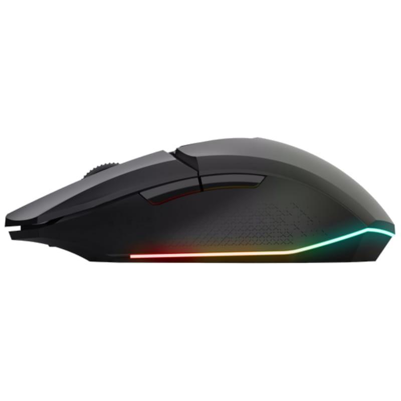 Trust GXT 110 Felox USB Preto - Mouse para jogos - 4800 DPI Vista lateral