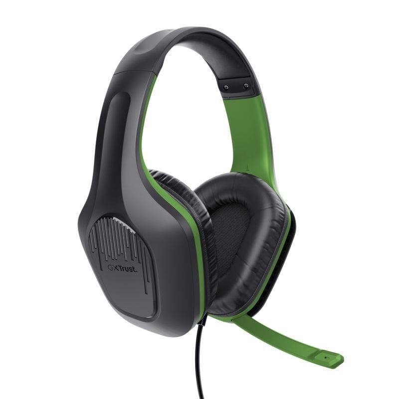 Adaptable Trust GXT 415X Zirox Negro/Verde - Auriculares Gaming