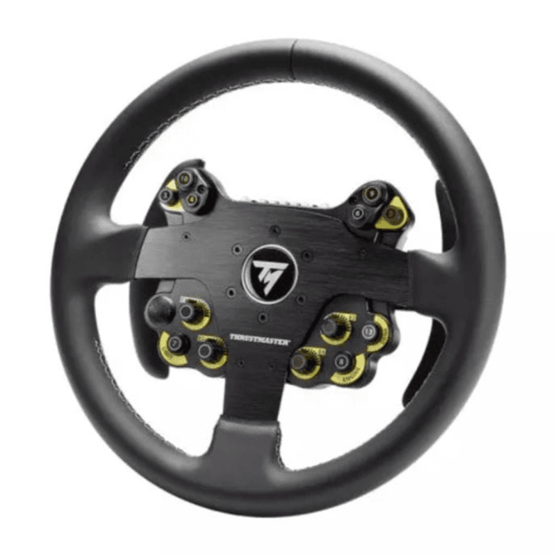 Perspective du Volant Thrustmaster Evo Racing 32R Leather Noir/Jaune