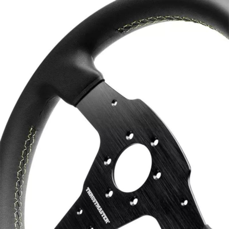 Détail du Volant Thrustmaster Evo Racing 32R Leather Noir/Jaune en aluminium