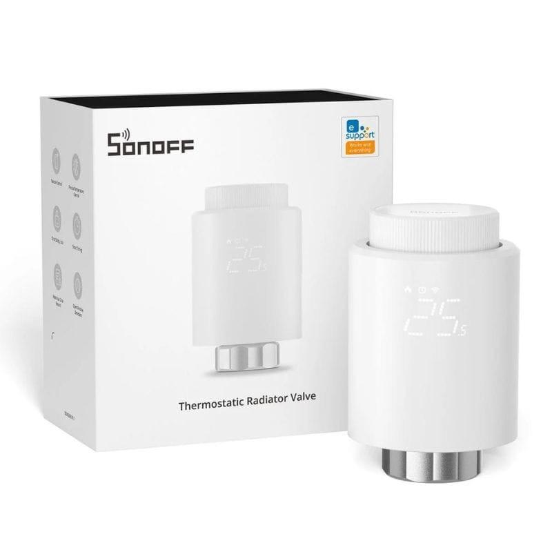 SONOFF TRVZB - Válvula Termostática para Radiador Zigbee con su caja