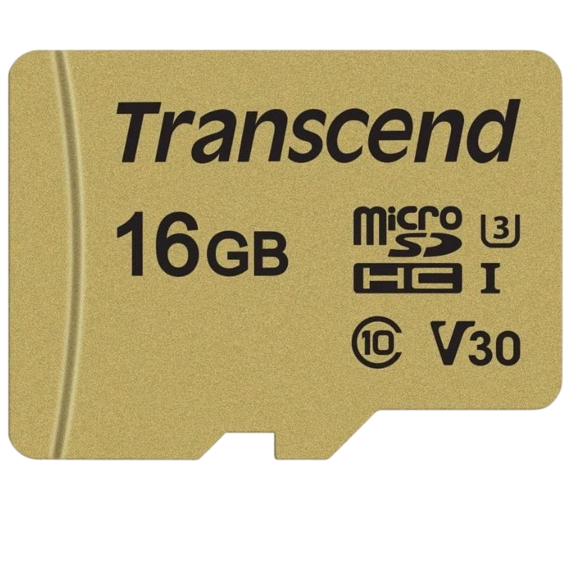 Transcend TS16GUSD500S 16 GB Clase 10 UHS-I U3 V30 MLC NAND Oro - Tarjeta microSD
