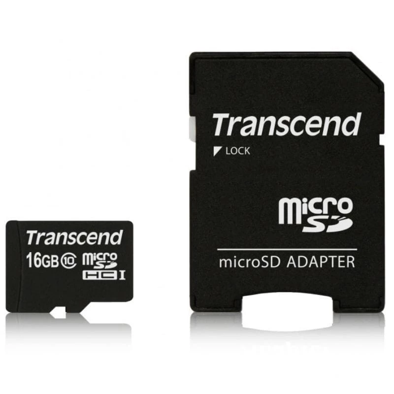 Transcend TS16GUSDHC10 16 GB Clase 10 NAND 20 MB/s Negro - Tarjeta microSD