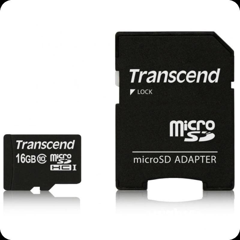 Transcend TS16GUSDHC10 16 GB Clase 10 NAND 20 MB/s Negro - Tarjeta microSD