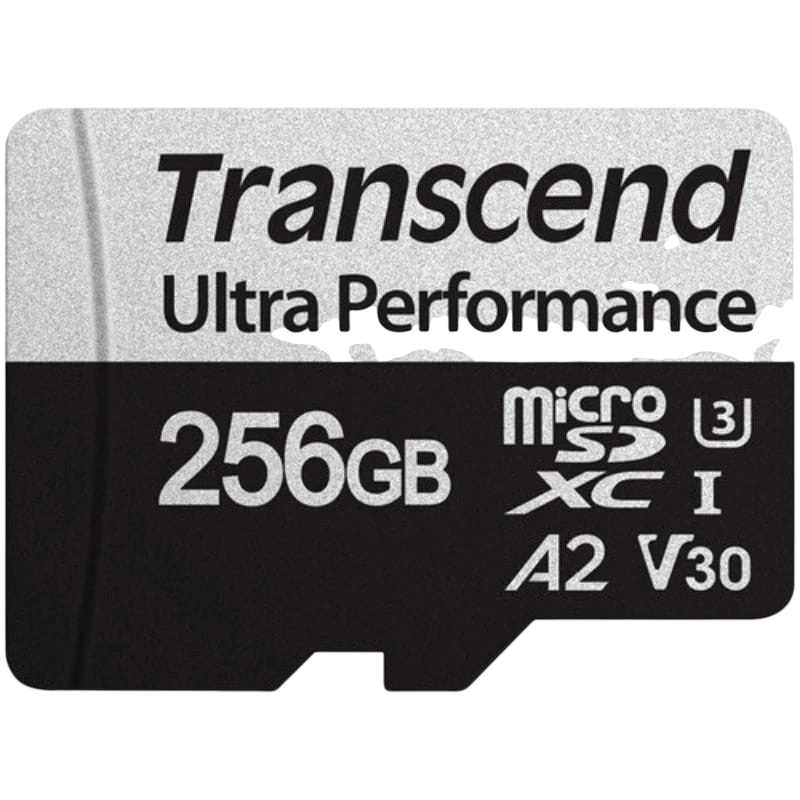 Transcend TS256GUSD340S 256 GB Clase 10 UHS-I U3 V30 A2 Negro / Gris - Tarjeta microSD