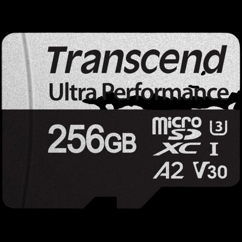 Transcend TS256GUSD340S 256 GB Classe 10 UHS-I U3 V30 A2 Noir / Gris - Carte microSD