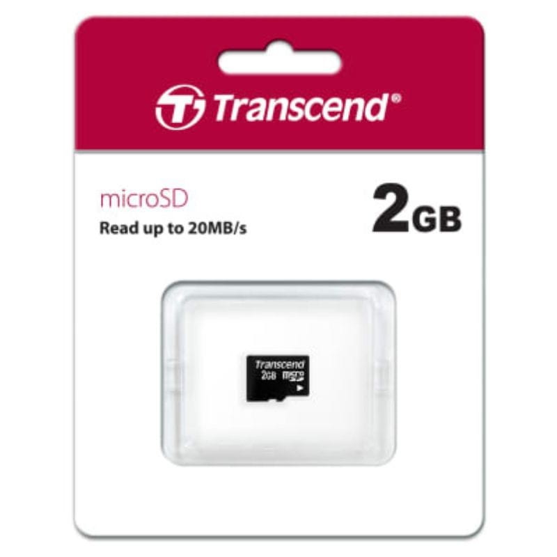 Transcend TS2GUSD 2 GB NAND 8 MB/s 7 MB/s Negro - Tarjeta microSD caja