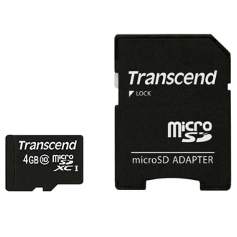 Transcend TS4GUSDHC10 4 GB Clase 10 NAND 20 MB/s Negro - Tarjeta microSD