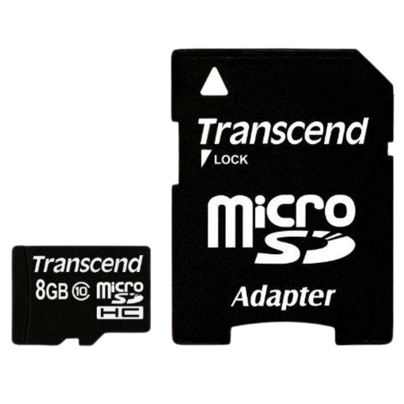 Transcend TS8GUSDHC10 8 GB Clase 10 NAND 20 MB/s Negro - Tarjeta microSD