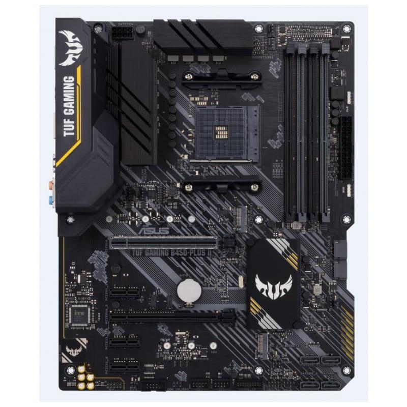 ASUS TUF GAMING B450-PLUS II AMD Ryzen™ 3 Zócalo AM4 128GB ATX Negro - Placa base imagen frontal