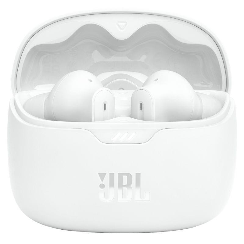 JBL Tune Beam White - Casque Bluetooth avec étui de chargement