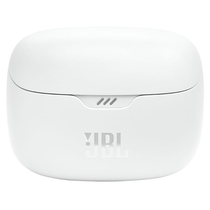 JBL Tune Beam White - Casque Bluetooth image avant de l'étui de chargement