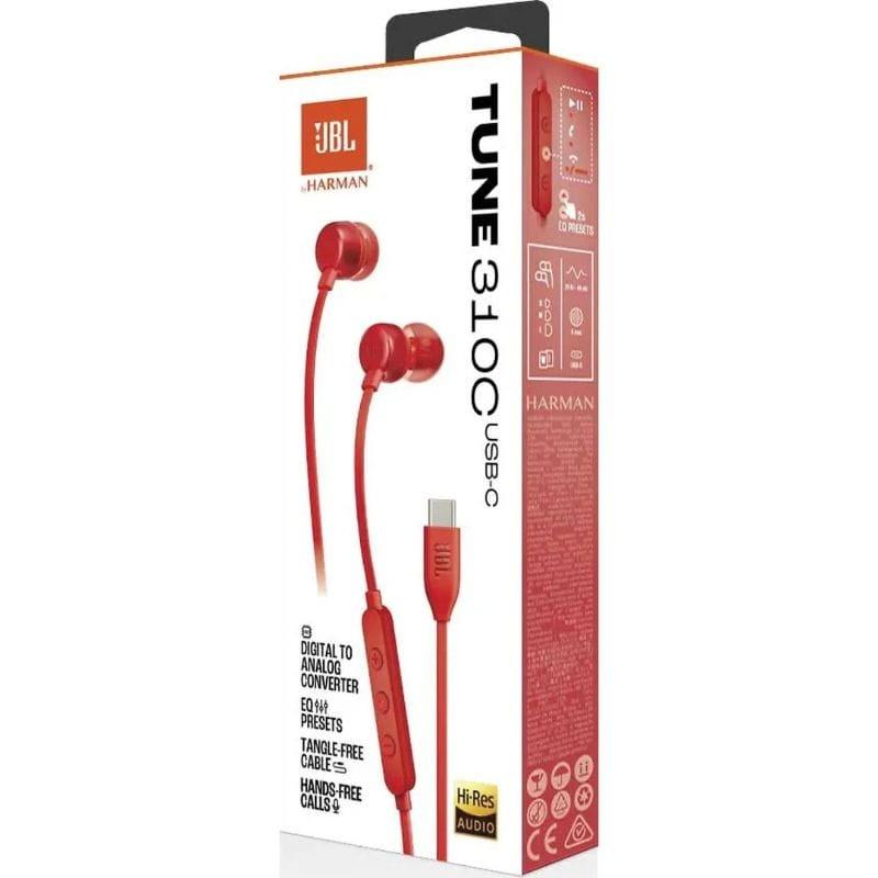 JBL Tune 310C USB-C Red - Imagem da caixa dos auriculares