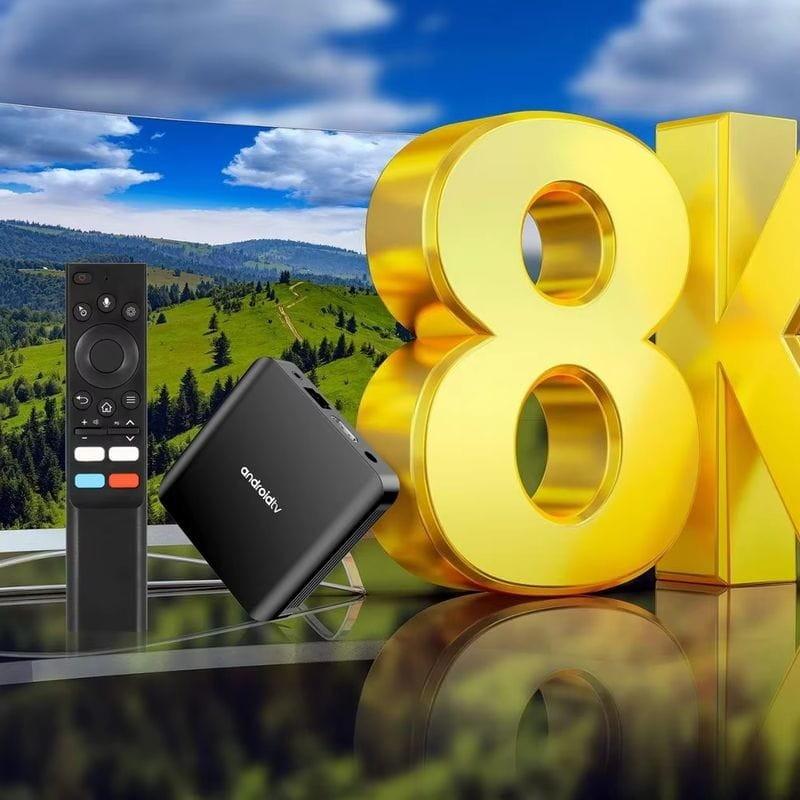 Résolution de TV98 ATV PLUS 8K H313 2 Go/16 Go Double Wifi Android 14 Noir - Android TV