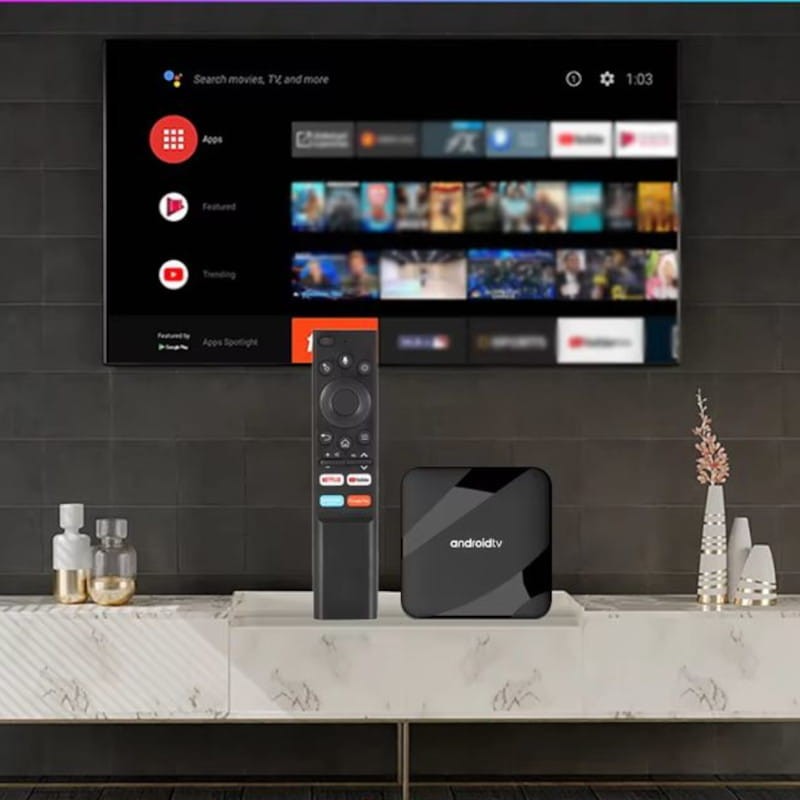 SO de TV98 ATV W2 8K S905W2 4GB/32GB Wifi Dual Android 14 Negro - Android TV