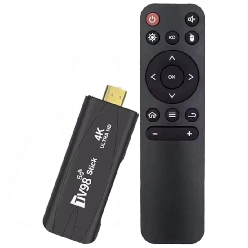 TV98 Stick 4K 1GB/8GB WIFI Dual Android 14 Negro - Android TV