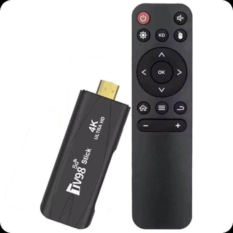 TV98 Stick 4K 1GB/8GB WIFI Dual Android 14 Negro - Android TV