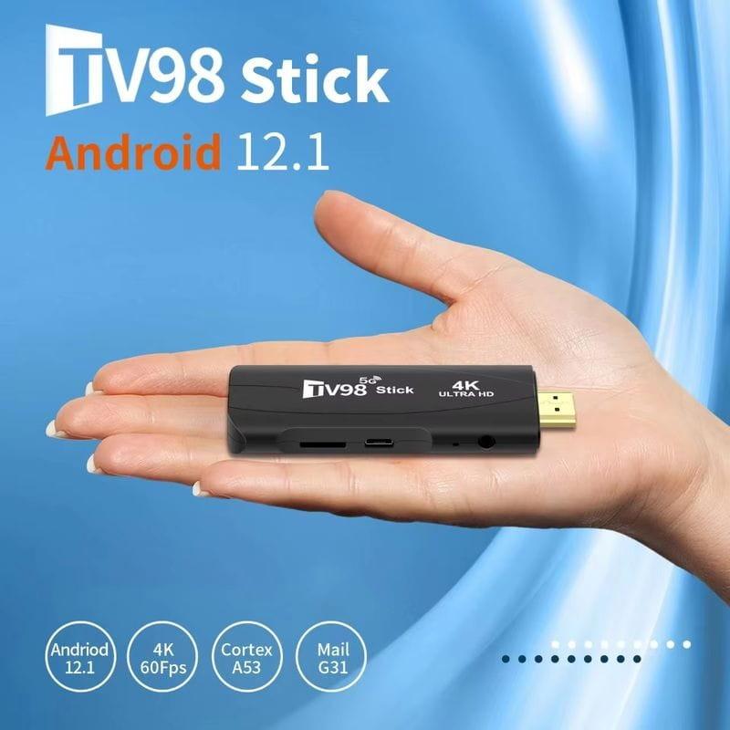 Frontal de TV98 Stick 4K 1GB/8GB WIFI Dual Android 14 Negro - Android TV