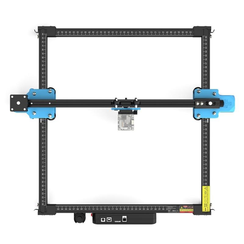 Vue de dessus du graveur laser noir Two Trees TTS 55 Pro