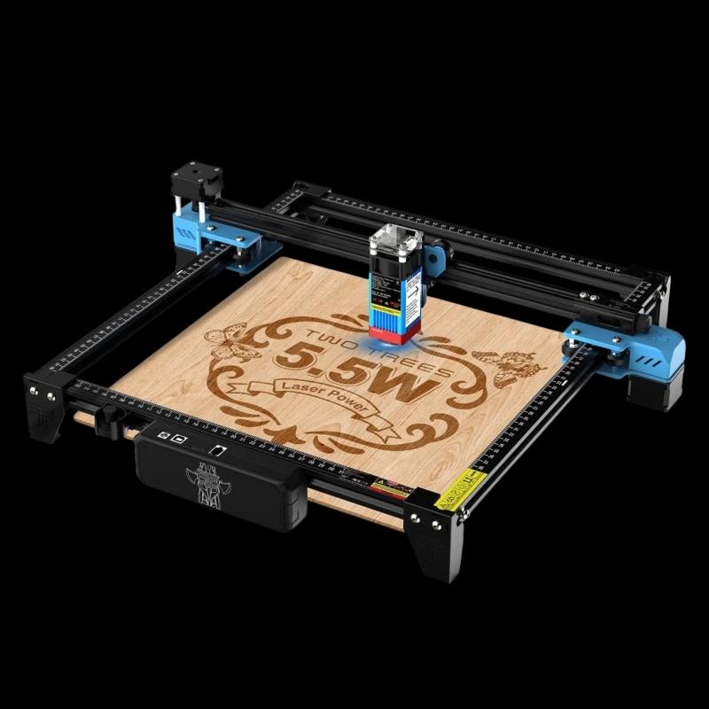 Grabador Laser Deux Arbres TTS 55 Pro 5,5 W à haute vitesse de 30 000 mm/min 300 x 300 mm Noir